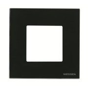 2CLA227100N3101 Рамка 1-постовая, 2-модульная, серия Zenit, стекло чёрное