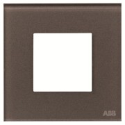 2CLA227100N3701 Рамка 1-постовая, 2-модульная, серия Zenit, стекло Кофейное