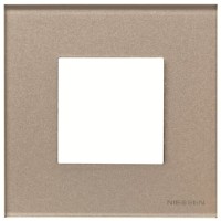 2CLA227100N3901 Рамка 1-постовая, 2-модульная, серия Zenit, стекло Брызги шампанского