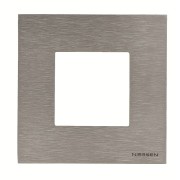 2CLA227100N4001 Рамка 1-постовая, 2-модульная, серия Zenit, натуральная сталь