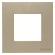 2CLA227110N1901 Рамка 1-постовая, 2-модульная, базовая, серия Zenit, цвет шампань