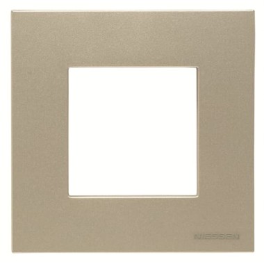 2CLA227110N1901 Рамка 1-постовая, 2-модульная, базовая, серия Zenit, цвет шампань