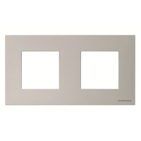 2CLA227200N1301 Рамка 2-постовая, серия Zenit, цвет серебристый