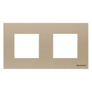 2CLA227200N1901 Рамка 2-постовая, серия Zenit, цвет шампань