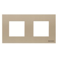 2CLA227200N1901 Рамка 2-постовая, серия Zenit, цвет шампань