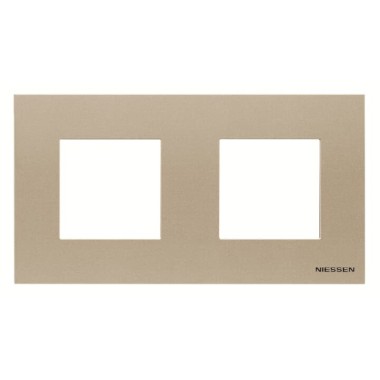 2CLA227200N1901 Рамка 2-постовая, серия Zenit, цвет шампань