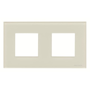 2CLA227200N3001 Рамка 2-постовая, серия Zenit, стекло белое