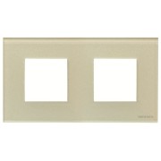 2CLA227200N3501 Рамка 2-постовая, 2-модульная, серия Zenit, стекло Жемчужное