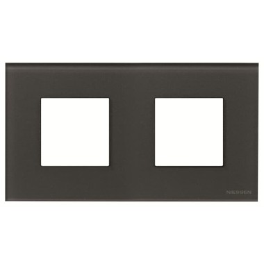 2CLA227200N3801 Рамка 2-постовая, 2-модульная, серия Zenit, стекло Графит