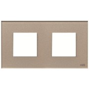 2CLA227200N3901 Рамка 2-постовая, 2-модульная, серия Zenit, стекло Брызги шампанского