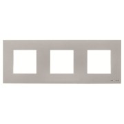 2CLA227300N1301 Рамка 3-постовая, серия Zenit, цвет серебристый