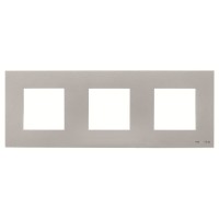 2CLA227300N1301 Рамка 3-постовая, серия Zenit, цвет серебристый