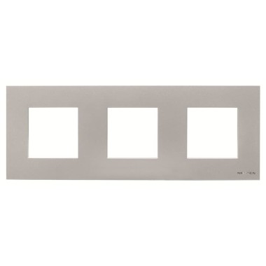 2CLA227300N1301 Рамка 3-постовая, серия Zenit, цвет серебристый