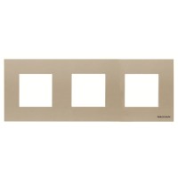 2CLA227300N1901 Рамка 3-постовая, серия Zenit, цвет шампань