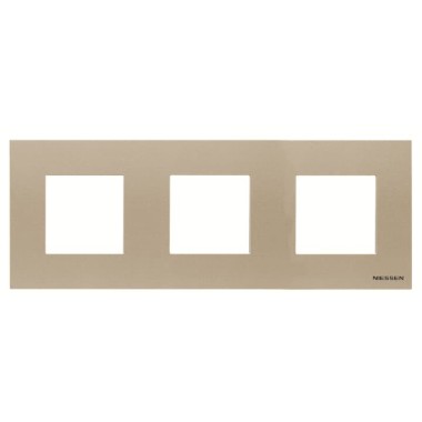 2CLA227300N1901 Рамка 3-постовая, серия Zenit, цвет шампань
