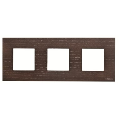 2CLA227300N2101 Рамка 3-постовая, серия Zenit, натуральное венге