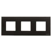 2CLA227300N3101 Рамка 3-постовая, серия Zenit, стекло чёрное