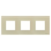 2CLA227300N3501 Рамка 3-постовая, 2-модульная, серия Zenit, стекло Жемчужное