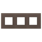2CLA227300N3701 Рамка 3-постовая, 2-модульная, серия Zenit, стекло Кофейное