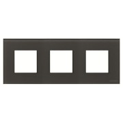 2CLA227300N3801 Рамка 3-постовая, 2-модульная, серия Zenit, стекло Графит