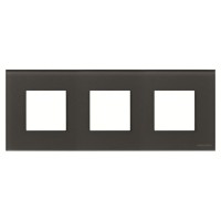 2CLA227300N3801 Рамка 3-постовая, 2-модульная, серия Zenit, стекло Графит