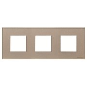 2CLA227300N3901 Рамка 3-постовая, 2-модульная, серия Zenit, стекло Брызги шампанского