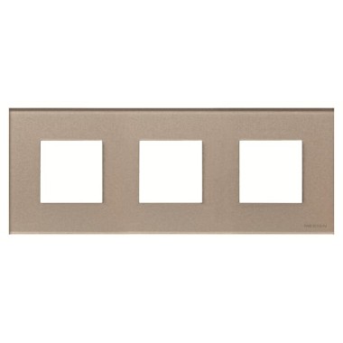 2CLA227300N3901 Рамка 3-постовая, 2-модульная, серия Zenit, стекло Брызги шампанского