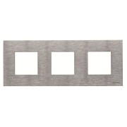 2CLA227300N4001 Рамка 3-постовая, серия Zenit, натуральная сталь