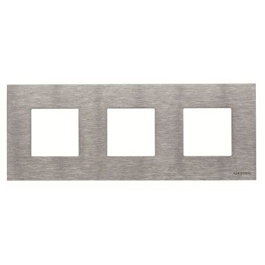 2CLA227300N4001 Рамка 3-постовая, серия Zenit, натуральная сталь