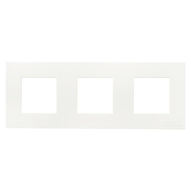 2CLA227310N1101 Рамка 3-постовая, базовая, с суппортом, серия Zenit, цвет альпийский белый