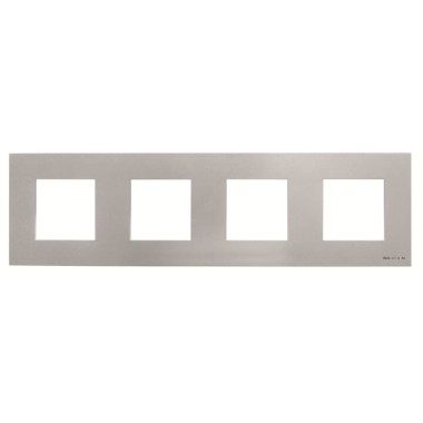 2CLA227410N1301 Рамка 3-постовая, (2+2+2+2)-модульная, базовая, серия Zenit, цвет серебристый