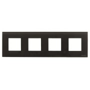 2CLA227400N3101 Рамка 4-постовая, серия Zenit, стекло чёрное