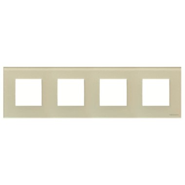 2CLA227400N3501 Рамка 4-постовая, 2-модульная, серия Zenit, стекло Жемчужное