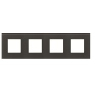 2CLA227400N3801 Рамка 4-постовая, 2-модульная, серия Zenit, стекло Графит