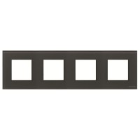 2CLA227400N3801 Рамка 4-постовая, 2-модульная, серия Zenit, стекло Графит