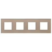 2CLA227400N3901 Рамка 4-постовая, 2-модульная, серия Zenit, стекло Брызги шампанского