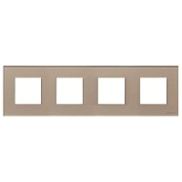 2CLA227400N3901 Рамка 4-постовая, 2-модульная, серия Zenit, стекло Брызги шампанского