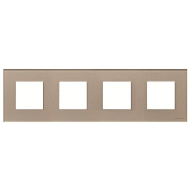 2CLA227400N3901 Рамка 4-постовая, 2-модульная, серия Zenit, стекло Брызги шампанского