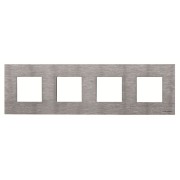 2CLA227400N4001 Рамка 4-постовая, серия Zenit, натуральная сталь