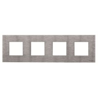 2CLA227400N4001 Рамка 4-постовая, серия Zenit, натуральная сталь