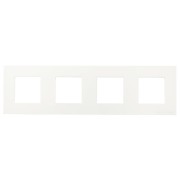 2CLA227410N1101 Рамка 4-постовая, базовая, с суппортом, серия Zenit, цвет альпийский белый