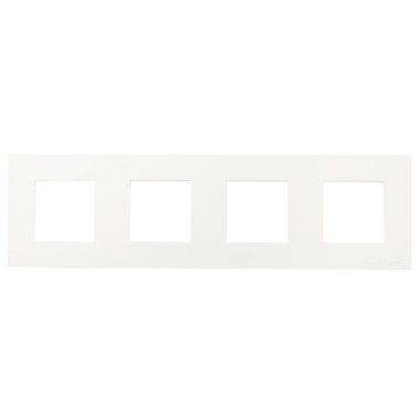 2CLA227410N1101 Рамка 4-постовая, базовая, с суппортом, серия Zenit, цвет альпийский белый