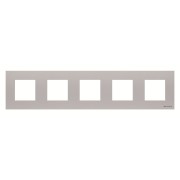 2CLA227500N1301 Рамка 5-постовая, 2-модульная, серия Zenit, цвет серебристый