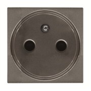 2CLA228700N1801 Розетка французского стандарта с центральным контактом заземления, со шторками, 16А / 250 В, серия Zenit, цвет антрацит