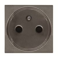 2CLA228700N1801 Розетка французского стандарта с центральным контактом заземления, со шторками, 16А / 250 В, серия Zenit, цвет антрацит