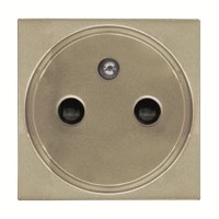 2CLA228700N1901 Розетка французского стандарта с центральным контактом заземления, со шторками, 16А / 250 В, серия Zenit, цвет шампань