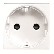 2CLA228800N1101 Розетка SCHUKO с заземлением, со шторками, 16А / 250В, серия Zenit, цвет альпийский белый