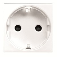 2CLA228800N1101 Розетка SCHUKO с заземлением, со шторками, 16А / 250В, серия Zenit, цвет альпийский белый
