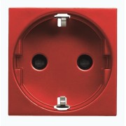 2CLA228800N7001 Розетка SCHUKO с заземлением для специальных сетей, со шторками, 16А / 250В, серия Zenit, цвет красный