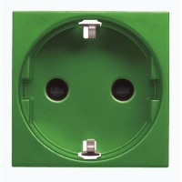 2CLA228800N8001 Розетка SCHUKO с заземлением для специальных сетей, со шторками, 16А / 250В, серия Zenit, цвет зелёный